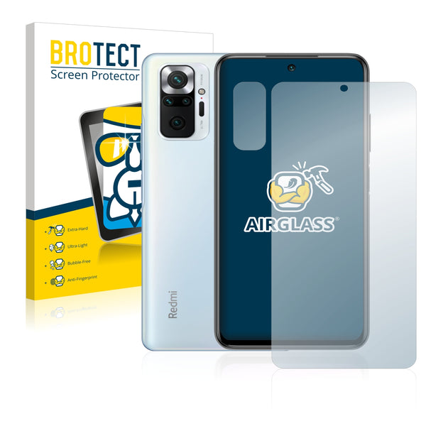 BROTECT AirGlass Glass Screen Protector for Xiaomi Redmi Note 10 Pro (Front + cam)