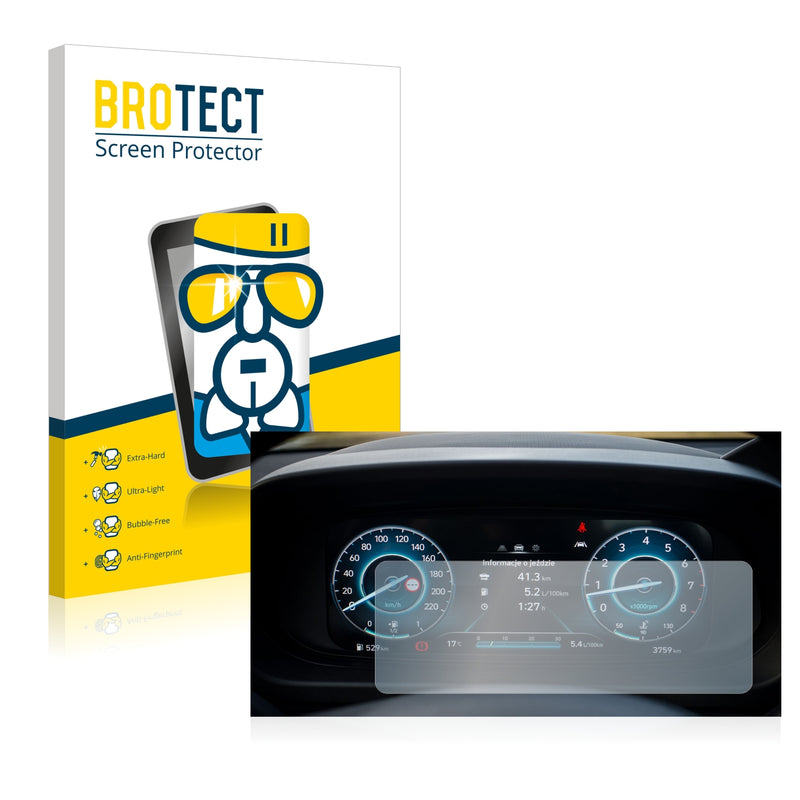 BROTECT AirGlass Glass Screen Protector for Hyundai i20 BC3 2021 Cockpit