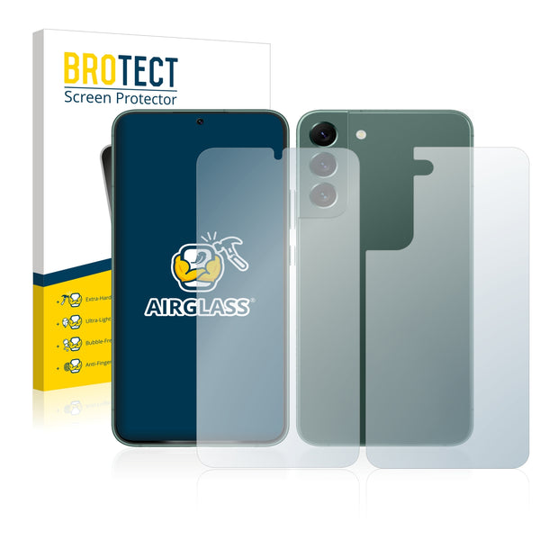 BROTECT AirGlass Glass Screen Protector for Samsung Galaxy S22 Plus 5G (Front + Back)