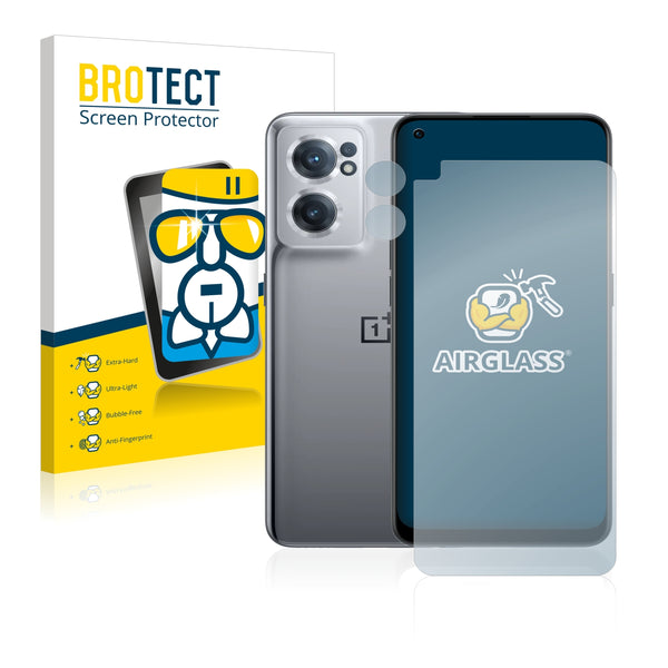 BROTECT AirGlass Glass Screen Protector for OnePlus Nord CE 2 5G (Front + cam)