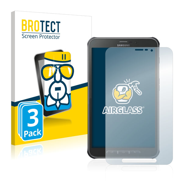 3x BROTECT AirGlass Glass Screen Protector for Samsung Galaxy Tab Active SM-T365
