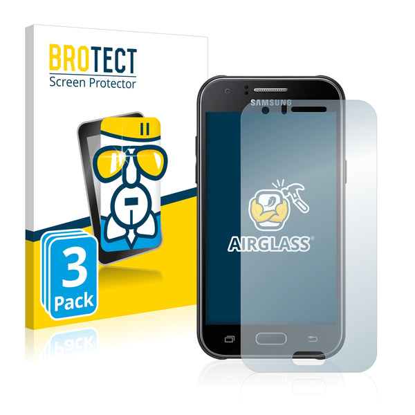 3x BROTECT AirGlass Glass Screen Protector for Samsung Galaxy J1 2015