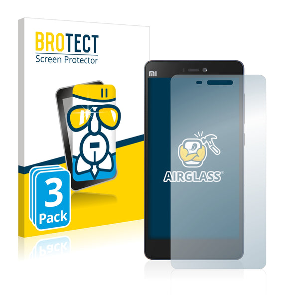 3x BROTECT AirGlass Glass Screen Protector for Xiaomi Mi 4c