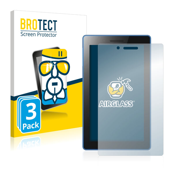 3x BROTECT AirGlass Glass Screen Protector for Lenovo Tab3 7 Essential