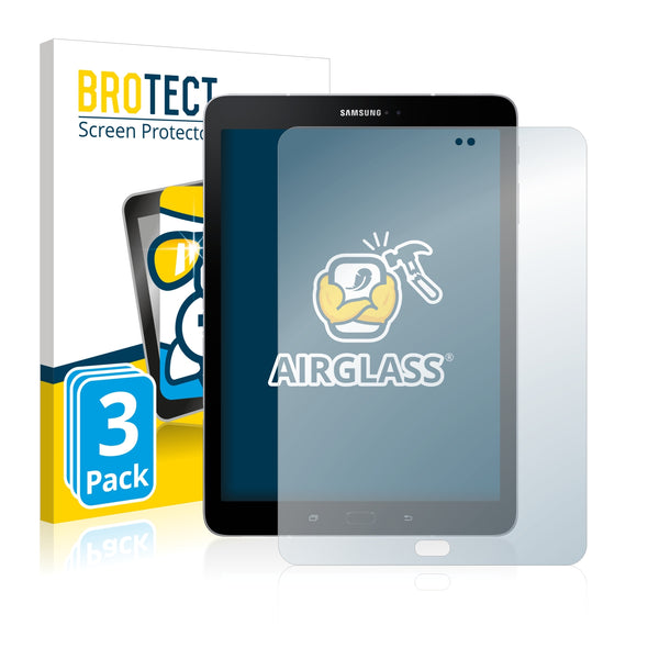 3x BROTECT AirGlass Glass Screen Protector for Samsung Galaxy Tab S3 9.7