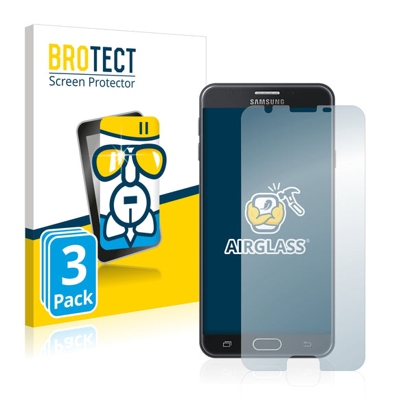3x BROTECT AirGlass Glass Screen Protector for Samsung Galaxy J7 Prime