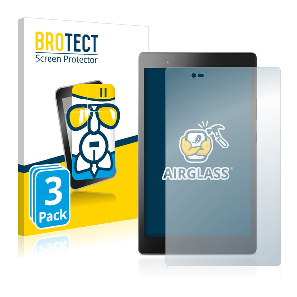 3x BROTECT AirGlass Glass Screen Protector for Lenovo Tab3 8 Plus