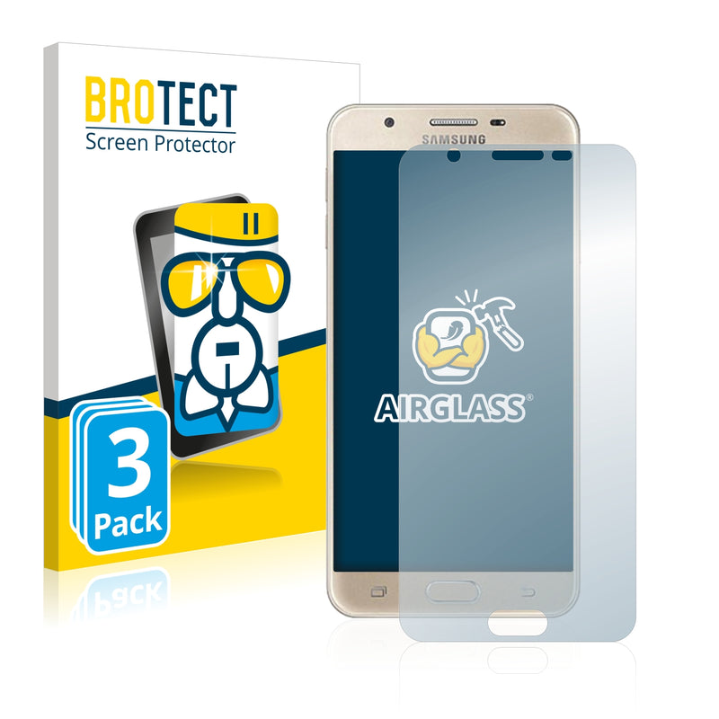 3x BROTECT AirGlass Glass Screen Protector for Samsung Galaxy J5 Prime