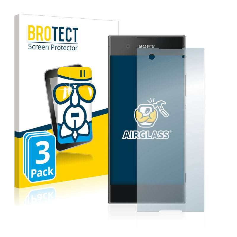 3x BROTECT AirGlass Glass Screen Protector for Sony Xperia XA1