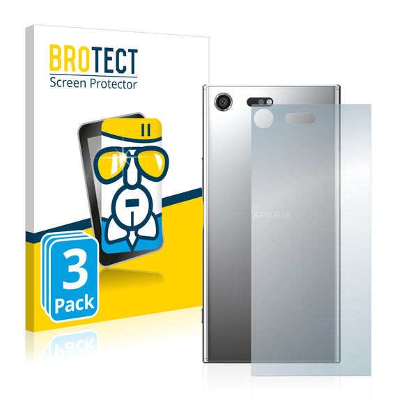 3x BROTECT AirGlass Glass Screen Protector for Sony Xperia XZ Premium (Back)