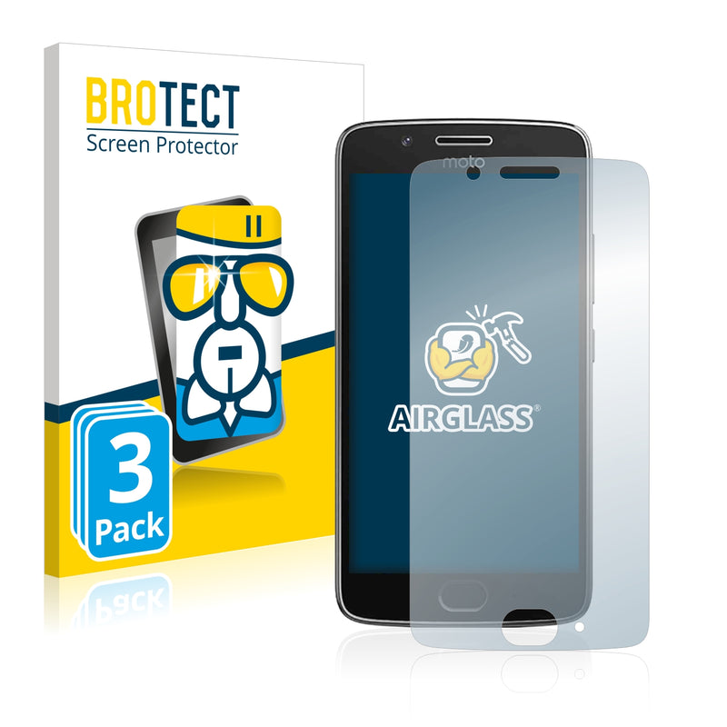 3x BROTECT AirGlass Glass Screen Protector for Lenovo Moto G5