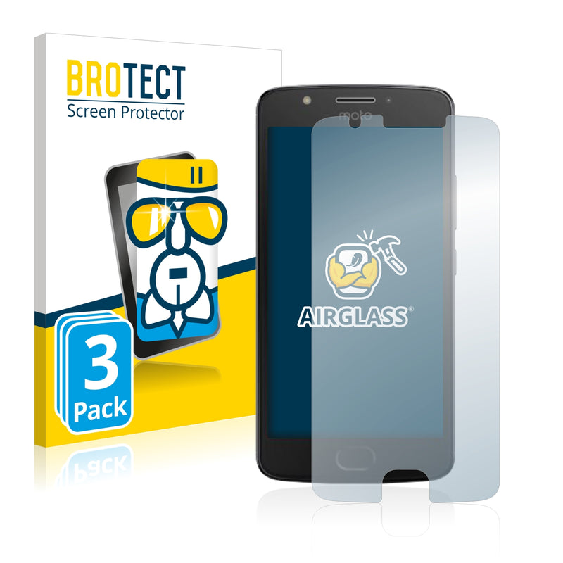 3x BROTECT AirGlass Glass Screen Protector for Motorola Moto E4