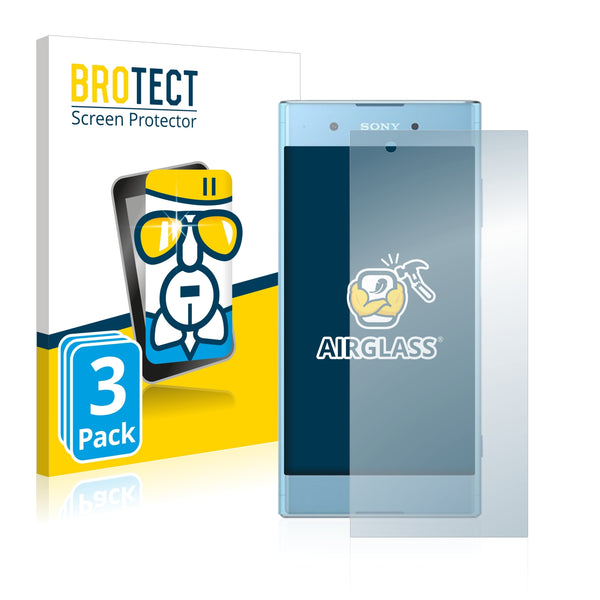 3x BROTECT AirGlass Glass Screen Protector for Sony Xperia XA1 Plus