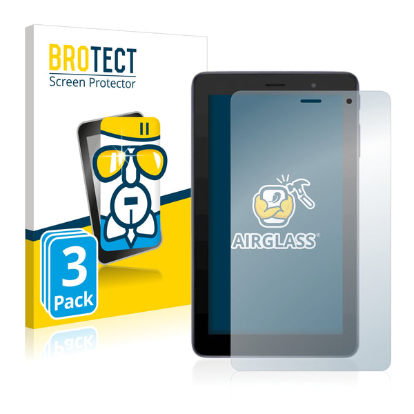 3x BROTECT AirGlass Glass Screen Protector for Alcatel 1T 7