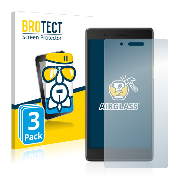 3x BROTECT AirGlass Glass Screen Protector for Lenovo Tab 7 HD