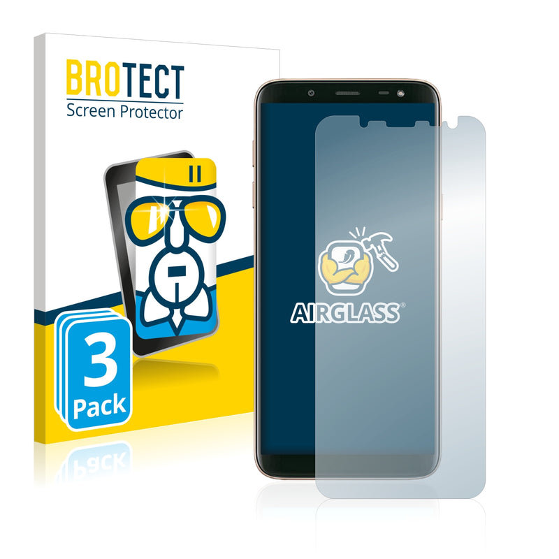 3x BROTECT AirGlass Glass Screen Protector for Samsung Galaxy J6 2018