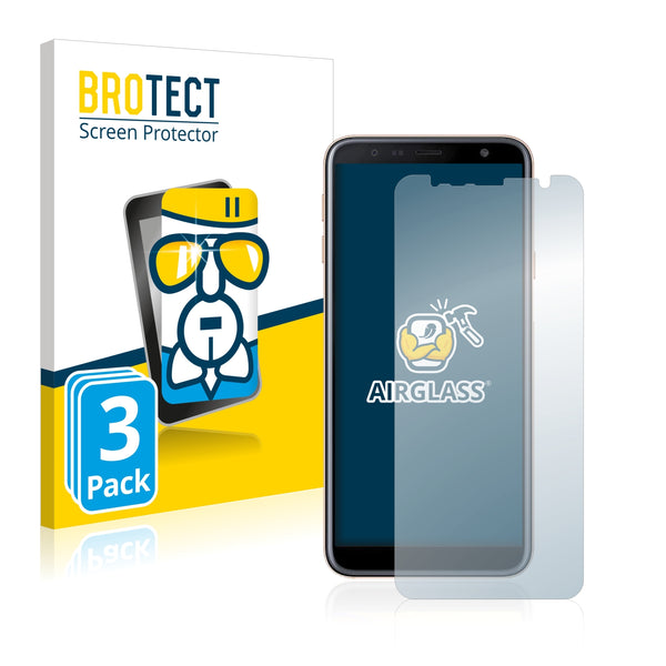 3x BROTECT AirGlass Glass Screen Protector for Samsung Galaxy J4 Plus