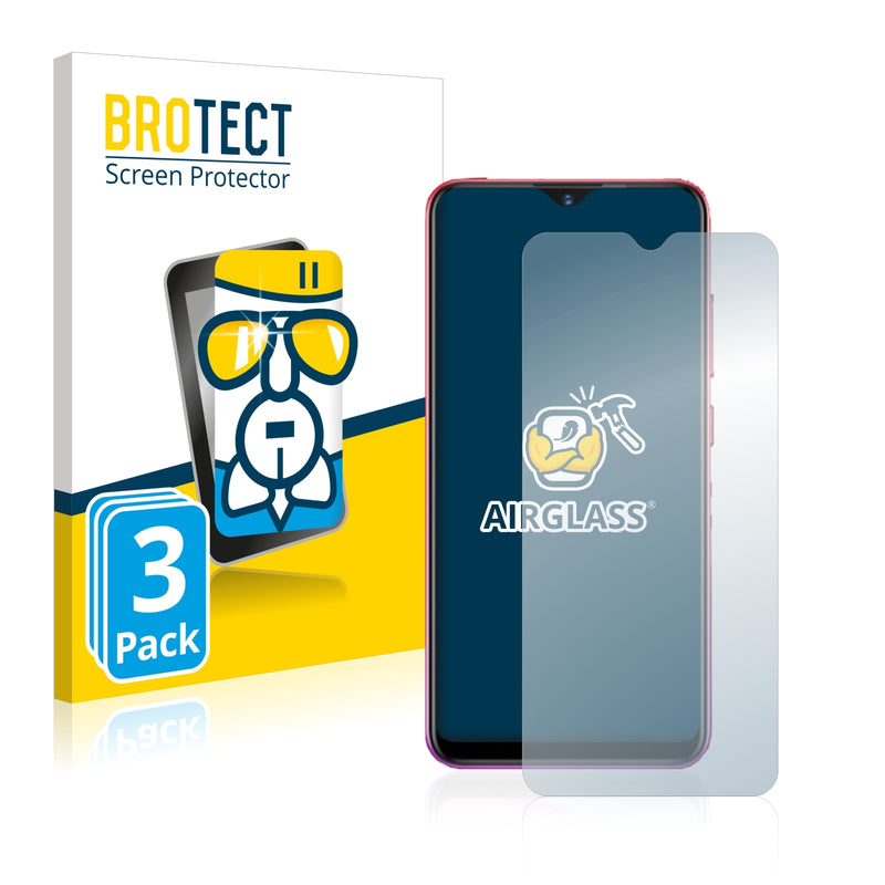 3x BROTECT AirGlass Glass Screen Protector for Vivo Y93