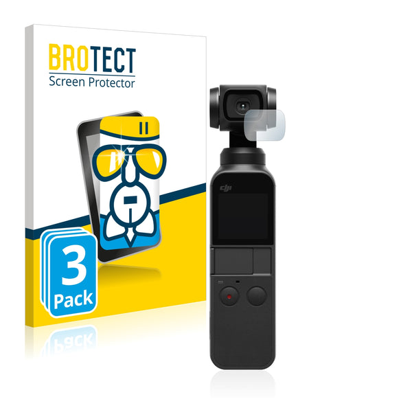 3x BROTECT AirGlass Glass Screen Protector for DJI Osmo Pocket (Lens)