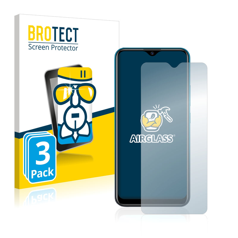 3x BROTECT AirGlass Glass Screen Protector for Vivo Y17