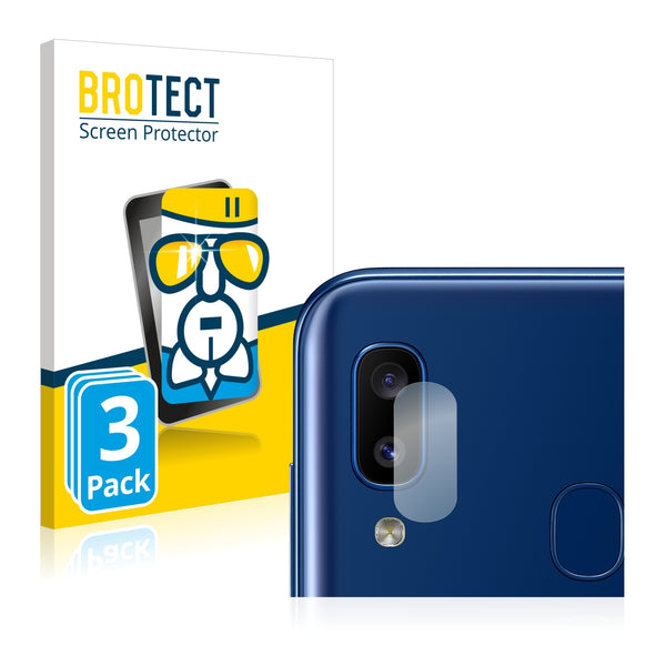 3x BROTECT AirGlass Glass Screen Protector for Samsung Galaxy A20e (Camera)