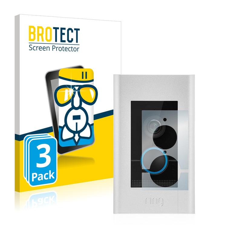 3x BROTECT AirGlass Glass Screen Protector for Ring Video Doorbell Elite