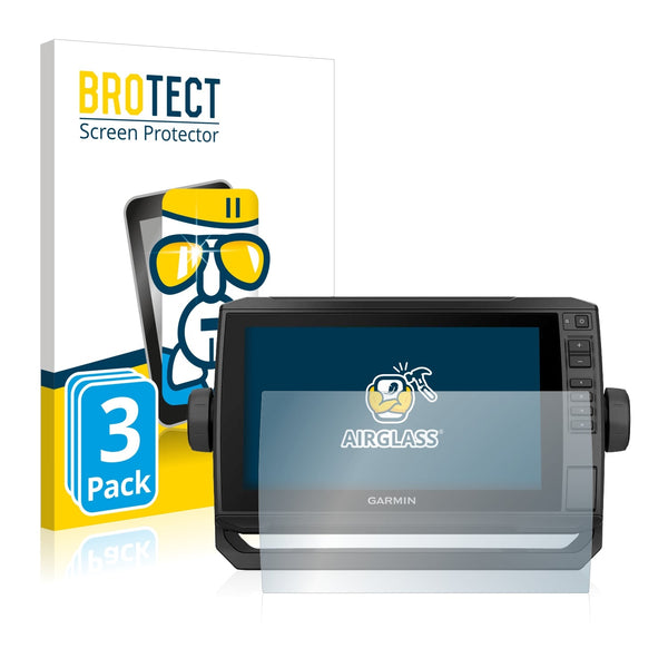 3x BROTECT AirGlass Glass Screen Protector for Garmin echoMAP UHD 94sv