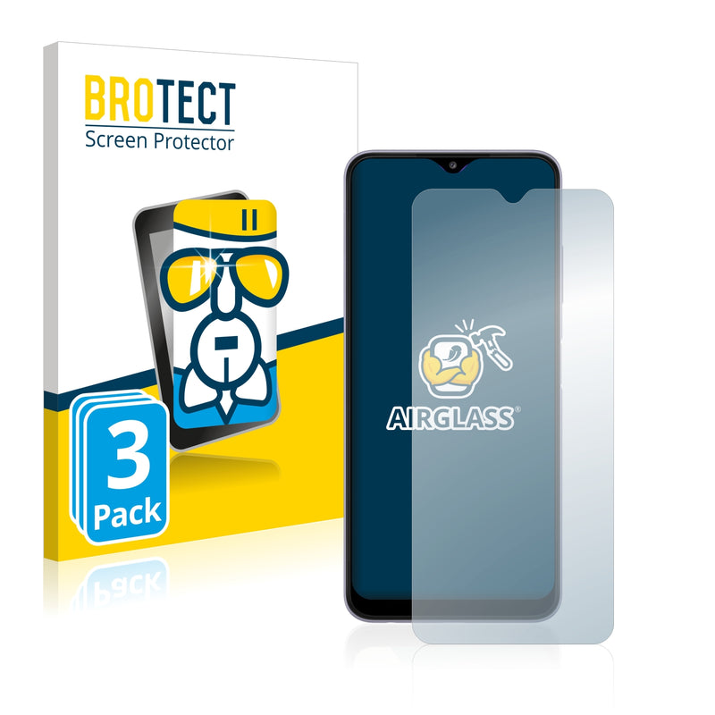 3x BROTECT AirGlass Glass Screen Protector for Samsung Galaxy A22 5G