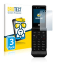 3x BROTECT AirGlass Glass Screen Protector for Caterpillar Cat S22 Flip