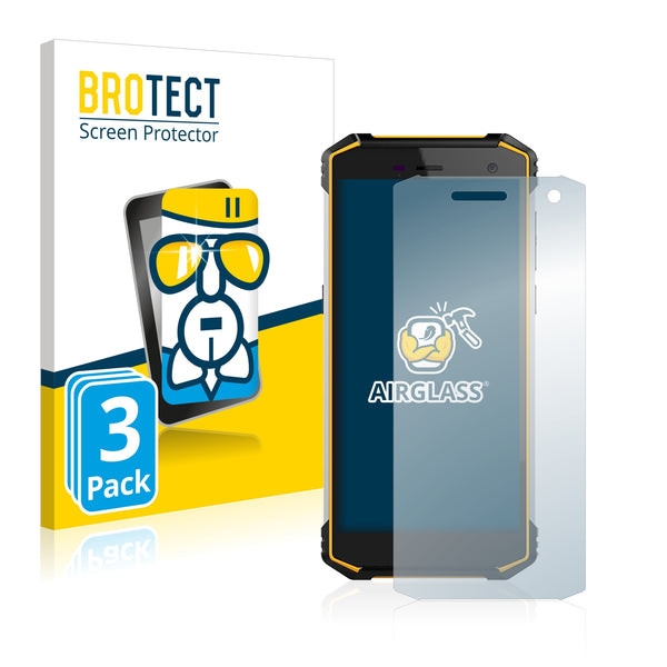 3x BROTECT AirGlass Glass Screen Protector for Aspera R9