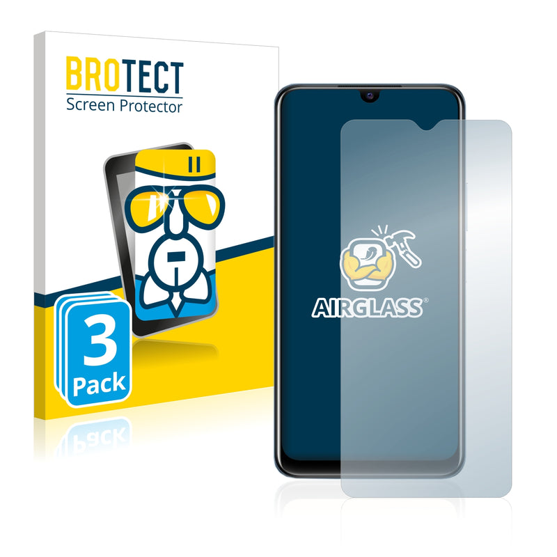 3x BROTECT AirGlass Glass Screen Protector for Vivo Y33T