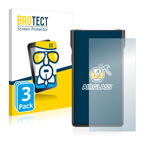 3x BROTECT AirGlass Glass Screen Protector for Sony Walkman NW-WM1AM2
