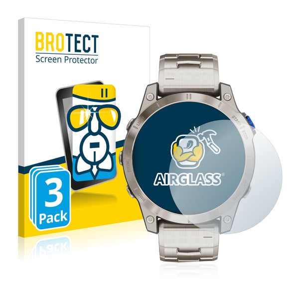3x BROTECT AirGlass Glass Screen Protector for Garmin D2 Mach 1
