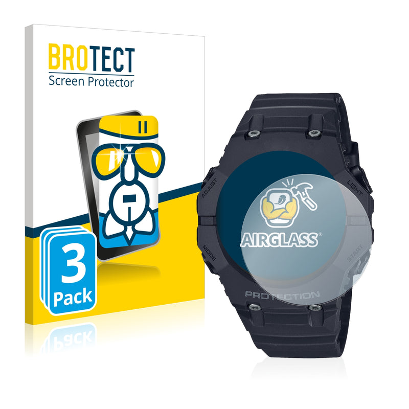 3x BROTECT AirGlass Glass Screen Protector for Casio G-Shock GA-B001