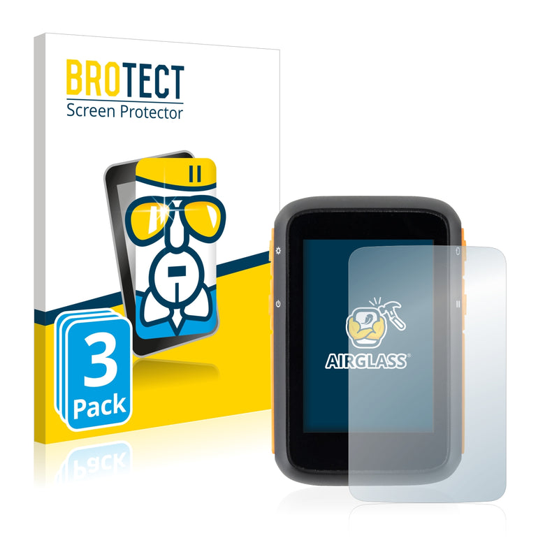 3x BROTECT AirGlass Glass Screen Protector for provelo GPS-Fahrradcomputer