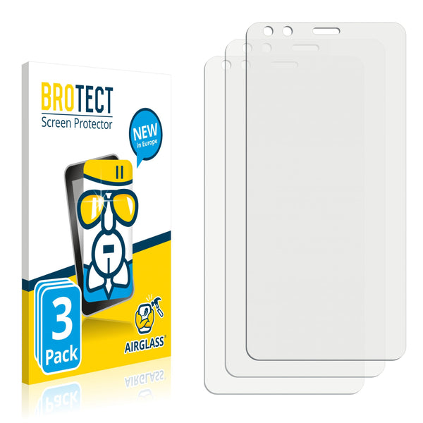 3x BROTECT AirGlass Glass Screen Protector for Nokia C1 2nd Edition