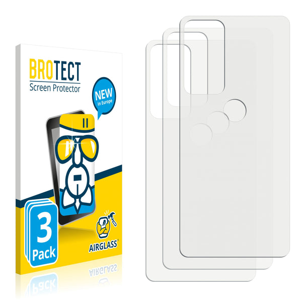 3x BROTECT AirGlass Glass Screen Protector for Motorola Edge 20 (Back)