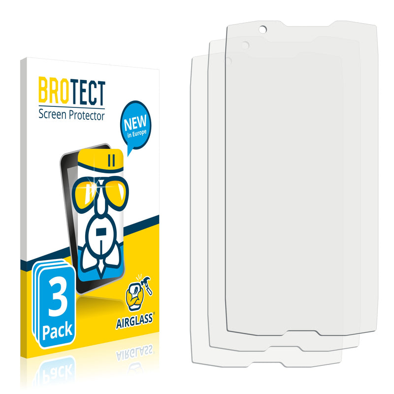 3x BROTECT AirGlass Glass Screen Protector for Crosscall Core-X5