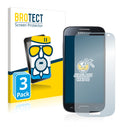 3x BROTECT AirGlass Matte Glass Screen Protector for Samsung Galaxy S4 Mini
