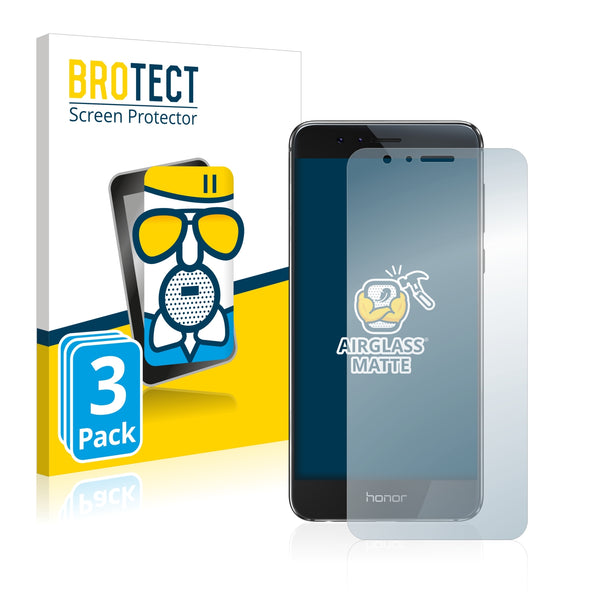 3x BROTECT AirGlass Matte Glass Screen Protector for Honor 8