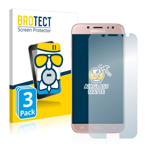 3x BROTECT AirGlass Matte Glass Screen Protector for Samsung Galaxy J7 2017