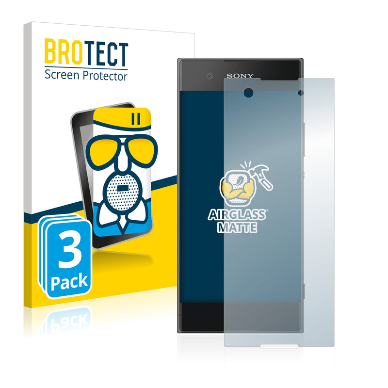 3x BROTECT AirGlass Matte Glass Screen Protector for Sony Xperia XA1