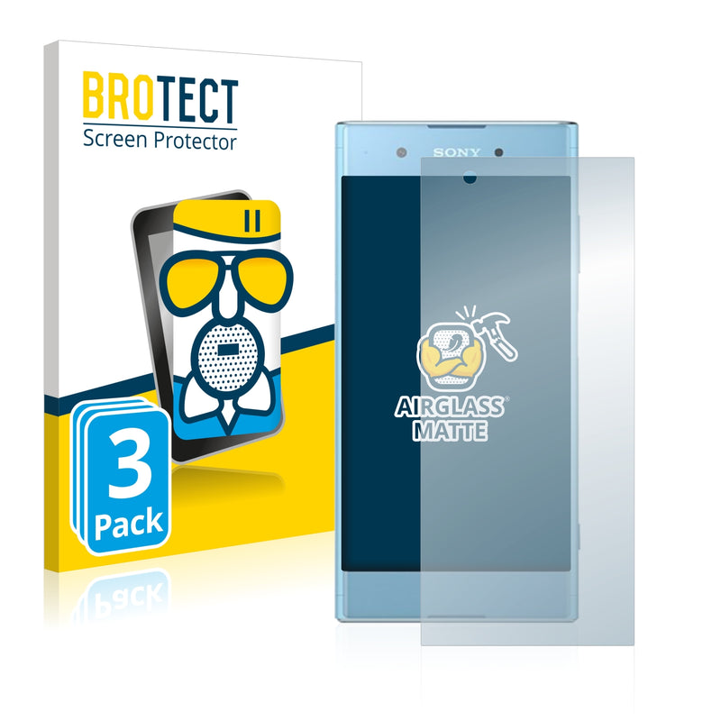 3x BROTECT AirGlass Matte Glass Screen Protector for Sony Xperia XA1 Plus