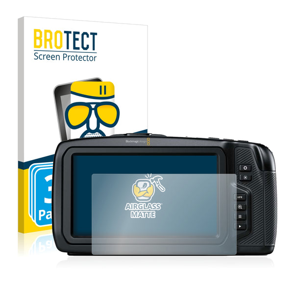 3x BROTECT AirGlass Matte Glass Screen Protector for Blackmagic Pocket Cinema 4K Camera
