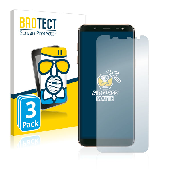 3x BROTECT AirGlass Matte Glass Screen Protector for Samsung Galaxy J6 2018