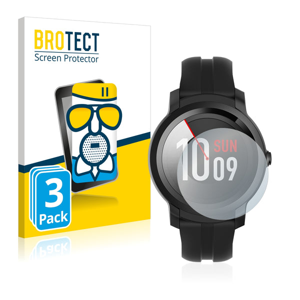 3x BROTECT AirGlass Matte Glass Screen Protector for Mobvoi Ticwatch E2