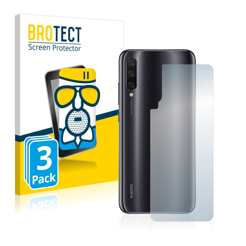 3x BROTECT AirGlass Matte Glass Screen Protector for Xiaomi Mi A3 (Back)