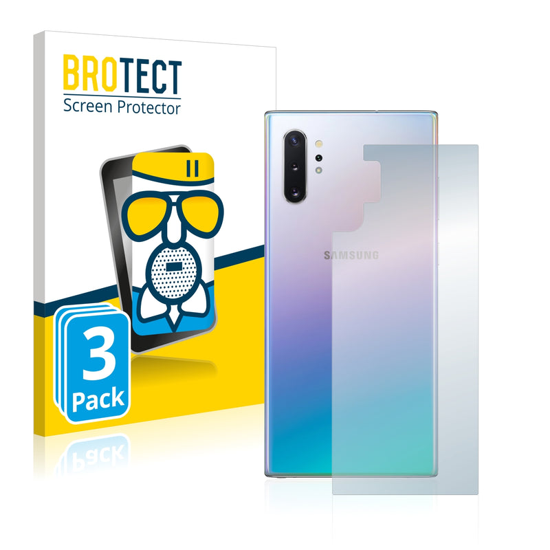 3x BROTECT AirGlass Matte Glass Screen Protector for Samsung Galaxy Note 10 Plus 5G (Back)
