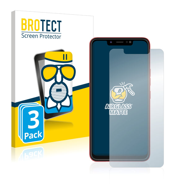 3x BROTECT AirGlass Matte Glass Screen Protector for Tecno Spark 3