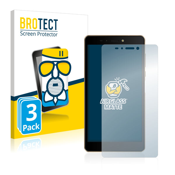 3x BROTECT AirGlass Matte Glass Screen Protector for Tecno PhonePad 3